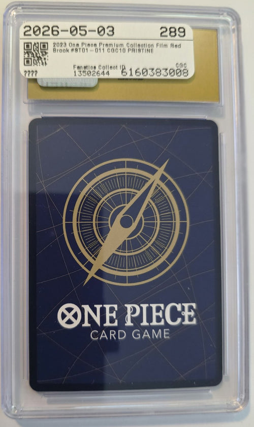 2023 One Piece ST01-011 Brook Premium Collection FILM RED Alternate Art Parallel CGC 10 Pristine back