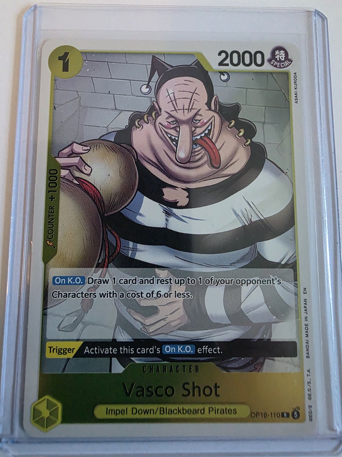 Vasco Shot OP16-110 Rare Foil – The Time of Battle – One Piece Card Game