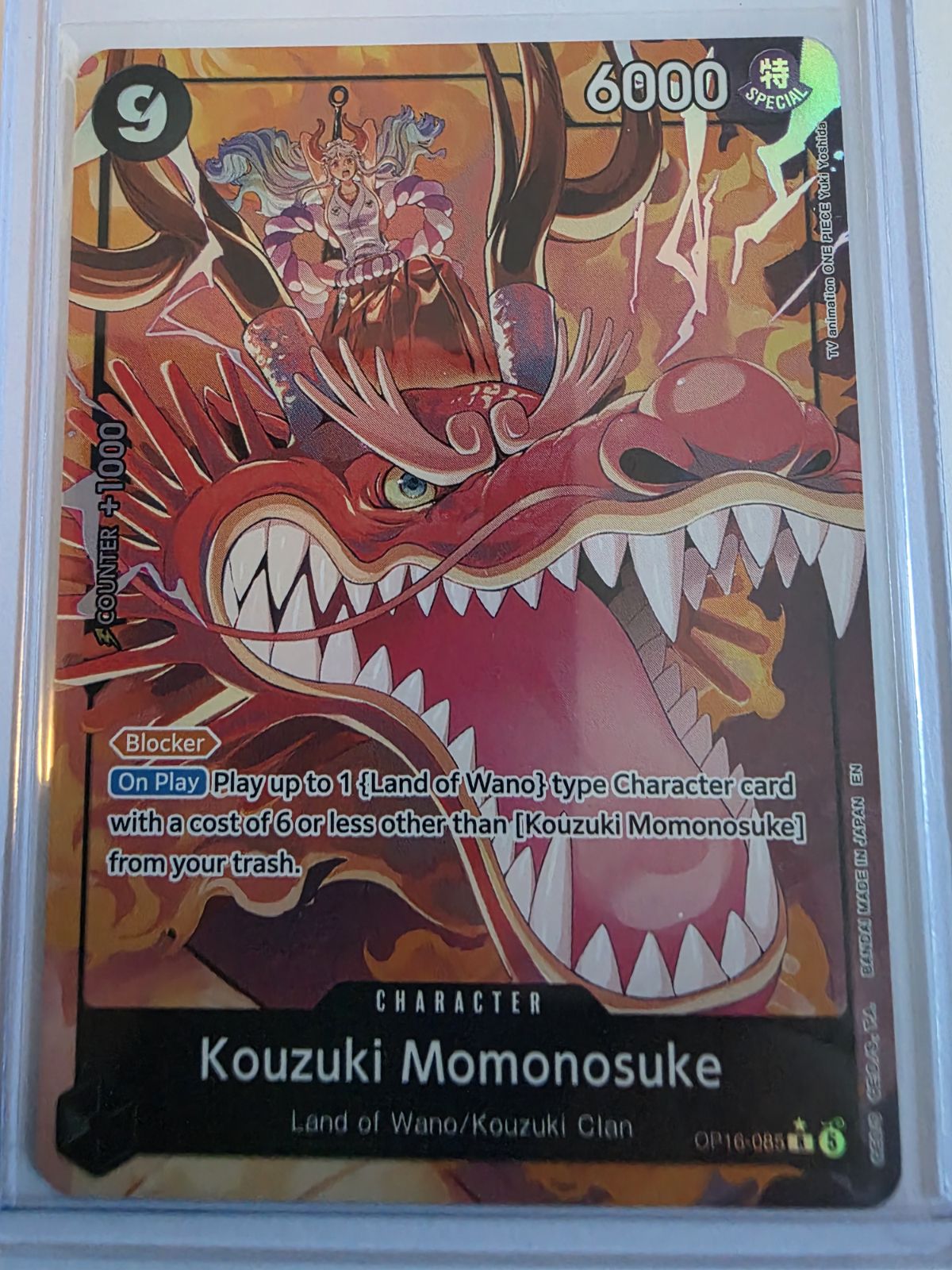 Kouzuki Momonosuke OP16-085 Alternate Art Rare Foil – The Time of Battle