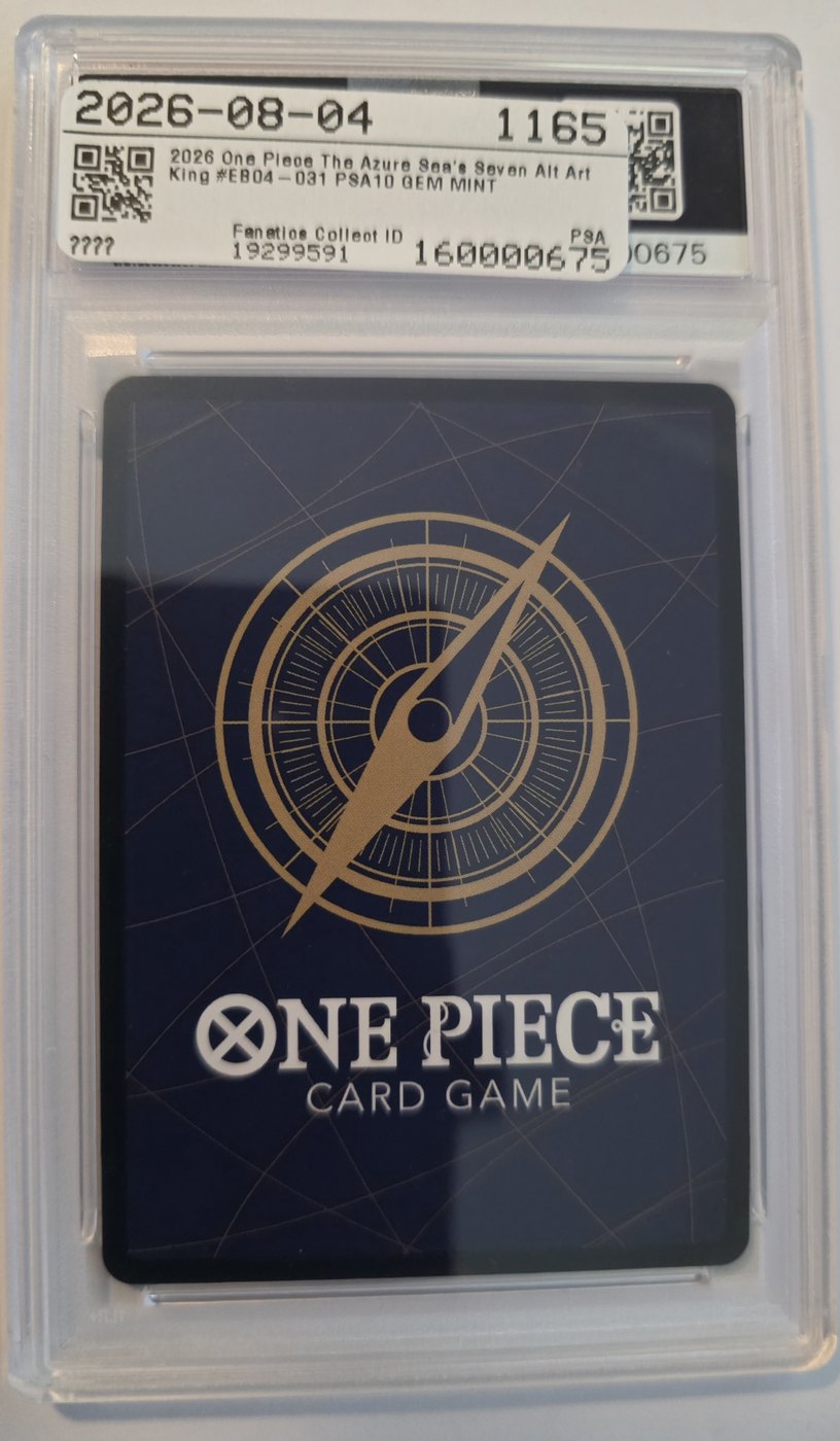 2026 One Piece EB04-031 King Alternate Art PSA 10 Gem Mint back