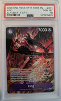 2026 One Piece EB04-031 King Alternate Art PSA 10 Gem Mint front