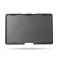 Pure, high-resolution hero shot of the 3PI Tech Solutions BP40-01 Build Platform, a black rectangular platform with a subtle central grid pattern and a recessed handle in the front edge, as seen in image_0.png, floating centrally on a clean white background.
