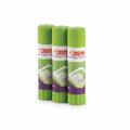 A clean, high-resolution hero shot of three Dremel 3D45 glue sticks standing together against a pure white background.