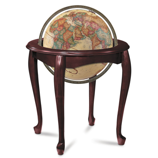 Queen Anne 16"/40.5 Cm Diameter Antique Ocean Floor Globe (Fran?ais) - Ships in 2 boxes