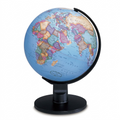 Replogle Trekker 6-inch Diameter Blue Ocean Desk Globe (French version) on a black stand, isolated on a white background.