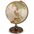 Replogle Quincy 9-inch antique ocean desk globe on dark wood base, centered on white background.
