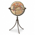 Replogle Marin 16-inch floor globe with bronze-finish stand on a pure white background.