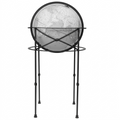 A clean, centered hero shot of the grey Dawson floor-standing globe from Replogle on a pure white background.
