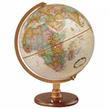 Replogle Hastings Antique Ocean Desk Globe on Cherry-Finished 2-Tier Wood Base.