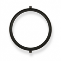 A high-resolution ecommerce product photograph of the Replogle full-circle dark metal meridian ring on a pure white background.