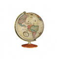 Replogle Globes Odessa 12" Antique Ocean Desk Globe, illuminated, with brass finish cradle on wooden base.