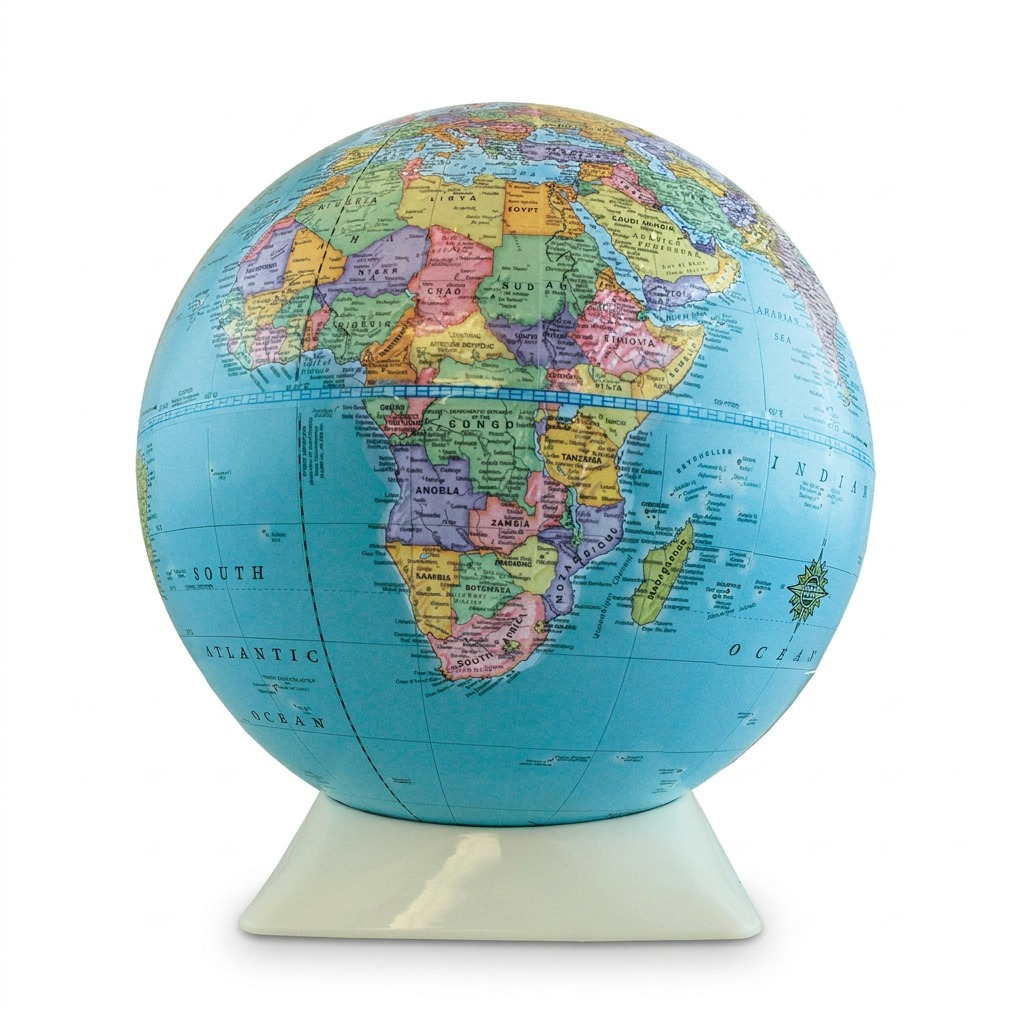 A high-resolution, centered photograph of the Replogle Globes Apollo 9-inch blue ocean desk globe.
