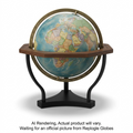 Replogle Hexagon Frank Lloyd Wright Collection Antique EN Globe on a white background.