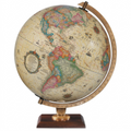 High-resolution hero shot of the Replogle Forester anchor_01, featuring a detailed antique ocean map on a dark wood and brass stand, centered against a pure white background.