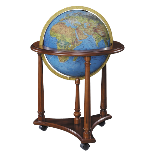 Lafayette 16"/40.5 Cm Blue Illuminated Raised Relief Floor Heirloom (English) - Ships in 2 boxes