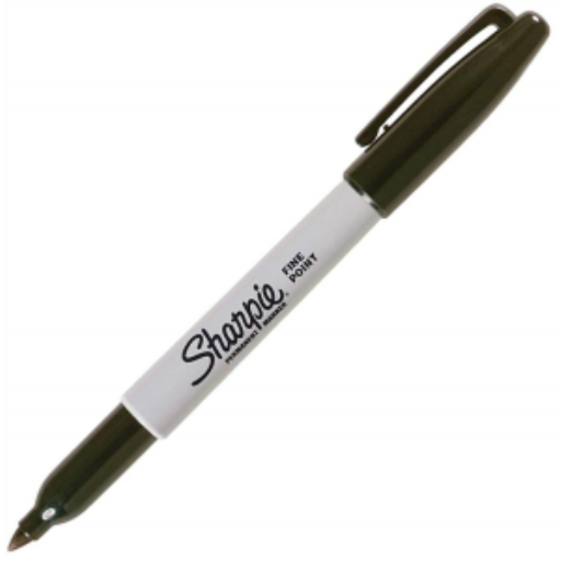 Sharpie Permanent Marker, Fine Point, Black, 1 Unit