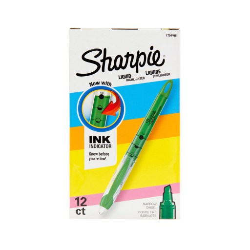 Sharpie Liquid Highlighter, Chisel Tip, Green, 1 Unit