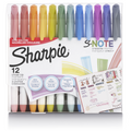 Sharpie S-Note Creative Markers, Highlighters, Assorted Colours, Chisel Tip, 12 Count