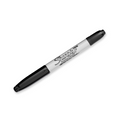 Sharpie Twin Tip Permanent Marker, Fine and Ultra Fine, Black, 1 Count