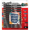 Sharpie Creative Markers, Warm Tones, Water-Based Acrylic Markers, Fine Tip, Assorted Colours, 12 Count