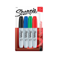 Sharpie Permanent Markers, Chisel Tip, Assorted Colours, 4 Count