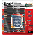 Sharpie Creative Markers, Warm Tones, Water-Based Acrylic Markers, Fine Tip, Assorted Colours, 12 Count