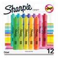 Sharpie Tank Highlighters, Chisel Tip, Assorted Colours, 12 Count