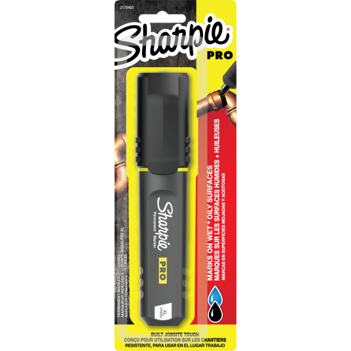 Sharpie PRO Permanent Marker, XL, Chisel Tip, Black, 1 Count