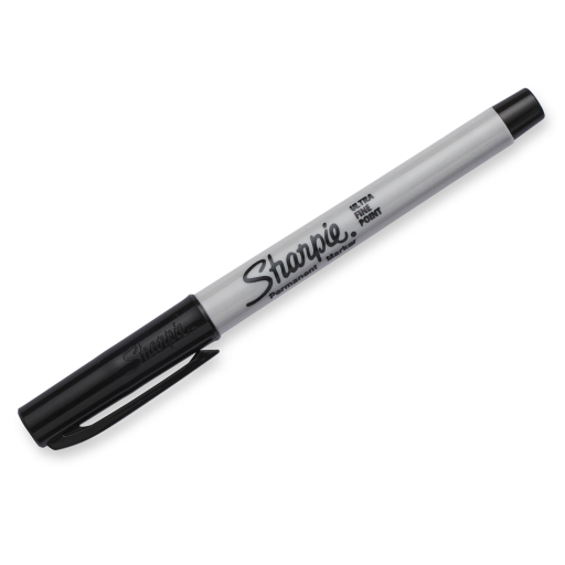 Sharpie 37121 Professional Permanent Marker with Ultra Fine Precision Point ? Smudge-Resistant Black Ink, Single Count