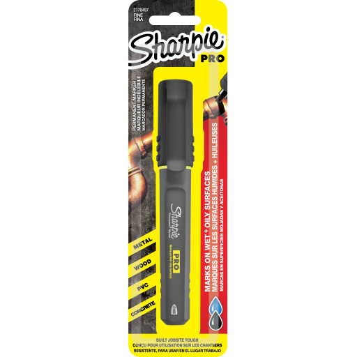 Sharpie PRO Permanent Marker, Fine Point, Black, 1 Unit