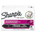 Sharpie Flip Chart Markers, Bullet Tip, Assorted Colours, 4 Count