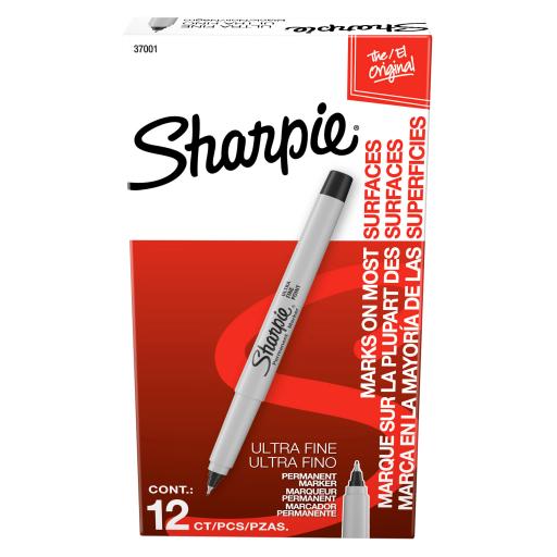 Sharpie Permanent Marker, Ultra Fine Point, Black, 1 Unit