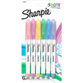 Sharpie S-Note Creative Markers, Assorted Colours, Chisel Tip, 6 Count