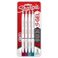 Sharpie S-Gel Pens, Fashion Barrel Gel Pens, Pearl White Body, Medium (0.7mm) Point, Bold Jewel Colour Assortment, 4 Count