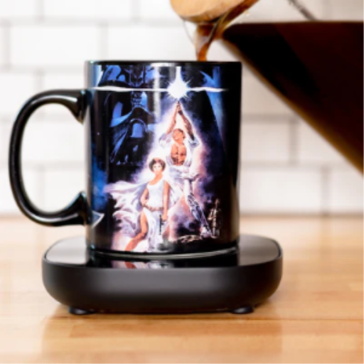 Uncanny Brands Star Wars: A New Hope 12oz Mug Warmer Set ? 16W Electric Beverage Heater with Automatic Shut-Off & Ceramic Mug