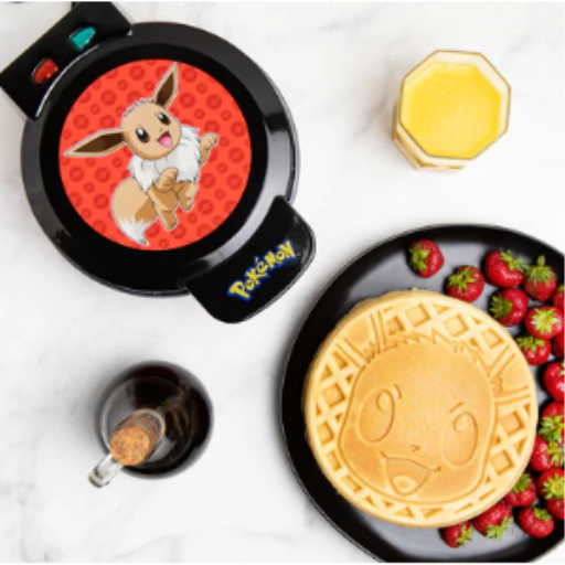 Uncanny Brands Pok?mon Eevee Waffle Maker ? 7" Non-Stick Character Waffle Iron for Pok?mon Trainers