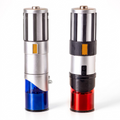 Uncanny Brands Star Wars lightsaber salt and pepper mill set featuring blue and red electric grinders.