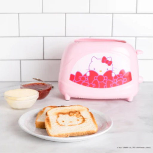 Hello Kitty Elite Toaster - Pink 2-Slice Character Toaster with Hello Kitty Face Branding