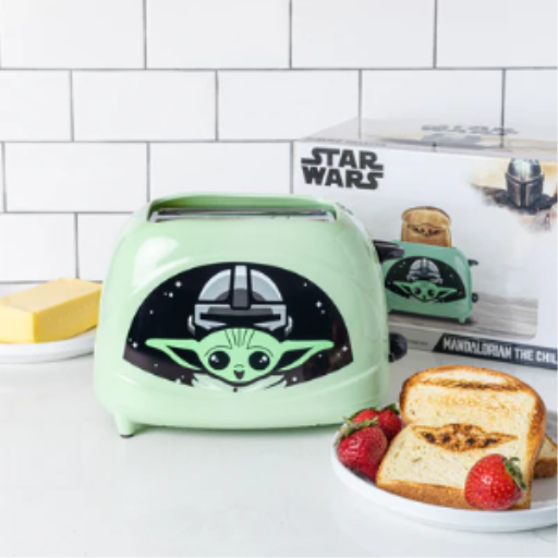 Star Wars The Mandalorian Elite 2-Slice Toaster ? Toasts "The Child" & Mando Icons