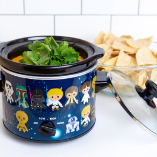 Star Wars 2-Quart Slow Cooker ? Galactic Pattern Compact Crock ? Perfect for Dips & Small Meals