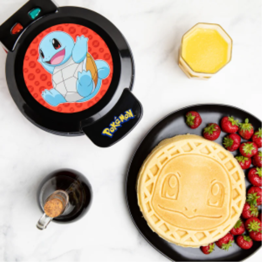 Pok?mon Squirtle 7" Waffle Maker ? Water-Type Non-Stick Character Waffle Appliance for Trainers