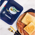 Star Wars: The Mandalorian Double Square Waffle Maker ? Mando & Grogu Non-Stick Breakfast Appliance