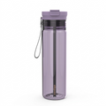 Contigo 28 oz Dual Sip Water Bottle in Purple Carrot with internal straw and carrying loop.