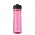 Contigo 24oz Autospout Ashland 2.0 Water Bottle in Azalea pink with black lid and pop-up straw.