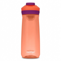 Pure, high-resolution front hero shot of the Contigo 20 oz Autoseal Casey water bottle (Coral/Grape) on white.