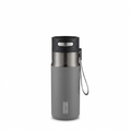 Contigo West Loop 16oz travel mug in Licorice Gunmetal with Autoseal lid and carry loop.