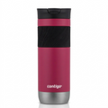 Contigo 20 oz Byron 2.0 Travel Mug in Dragon Fruit pink with SnapSeal lid and black grip over a white background.