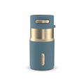 Contigo 10oz Autoseal PVD Thermal Tumbler in Denim blue with gold metal accents on a white background.