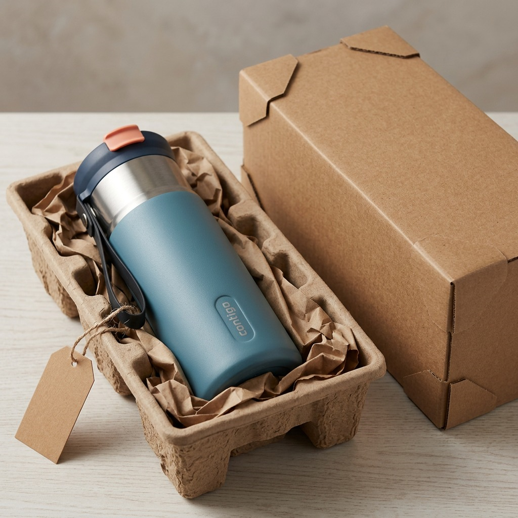 A premium unboxing view of the Contigo 16oz Tween Dual Sip, cradled in protective fit-for-purpose materials.