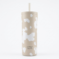 Contigo x Ally Love Streeterville 2.0 24oz stainless steel tumbler in Oatmilk with cow print.